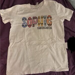 “Sophie Kindergarten” Crayon Design Graphic T-Shirt PLAY!!